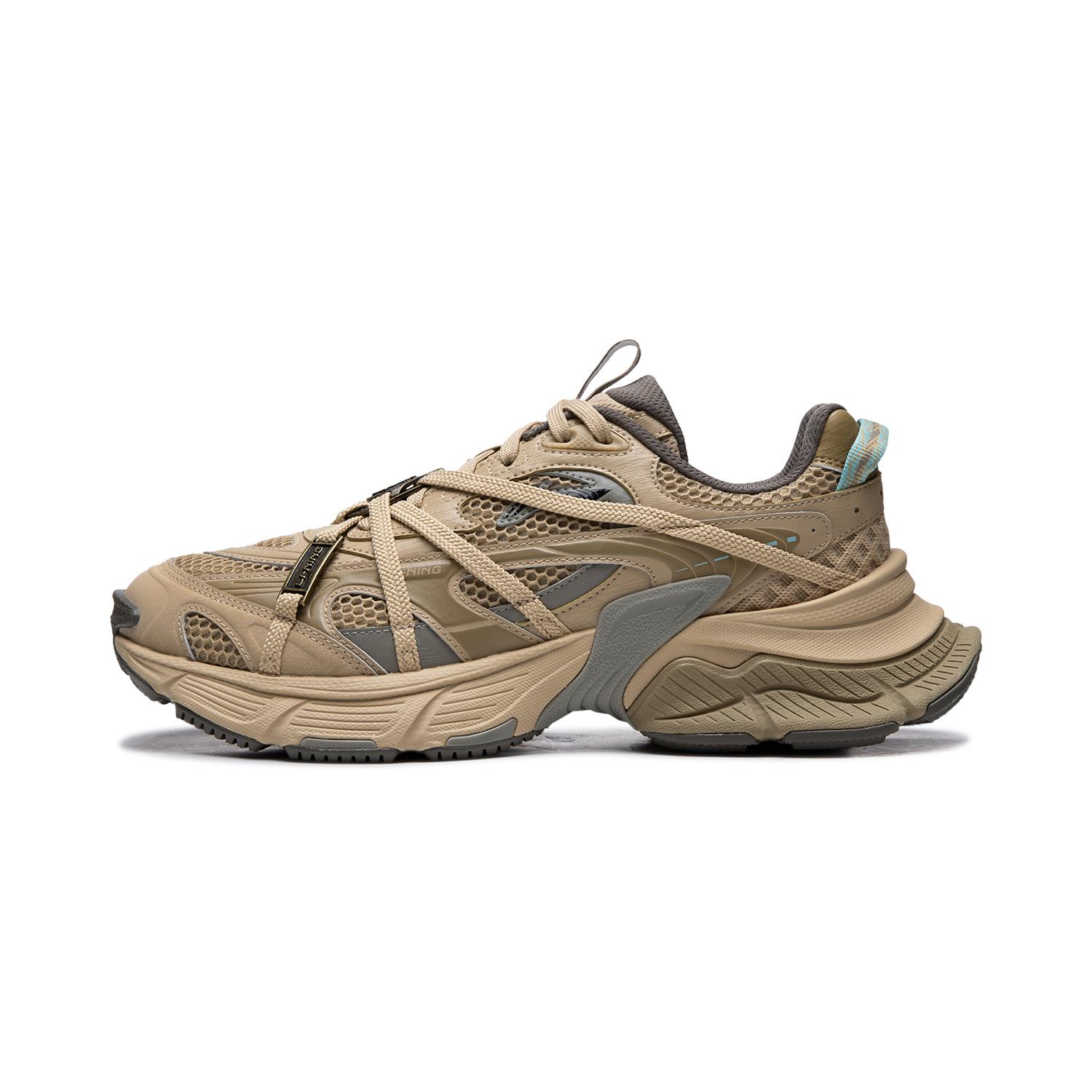 Li Ning Xingji Амортизирующие износостойкие дышащие низкие массивные кроссовки мужские Queen Sugar Brown AGCV353-6 39.5