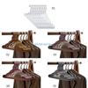 10Pcs Aluminum Alloy Metal Clothes Hangers Non-Deformed Heavy Duty Coat Drying Rack with for Jacket Shirts Pants D57B