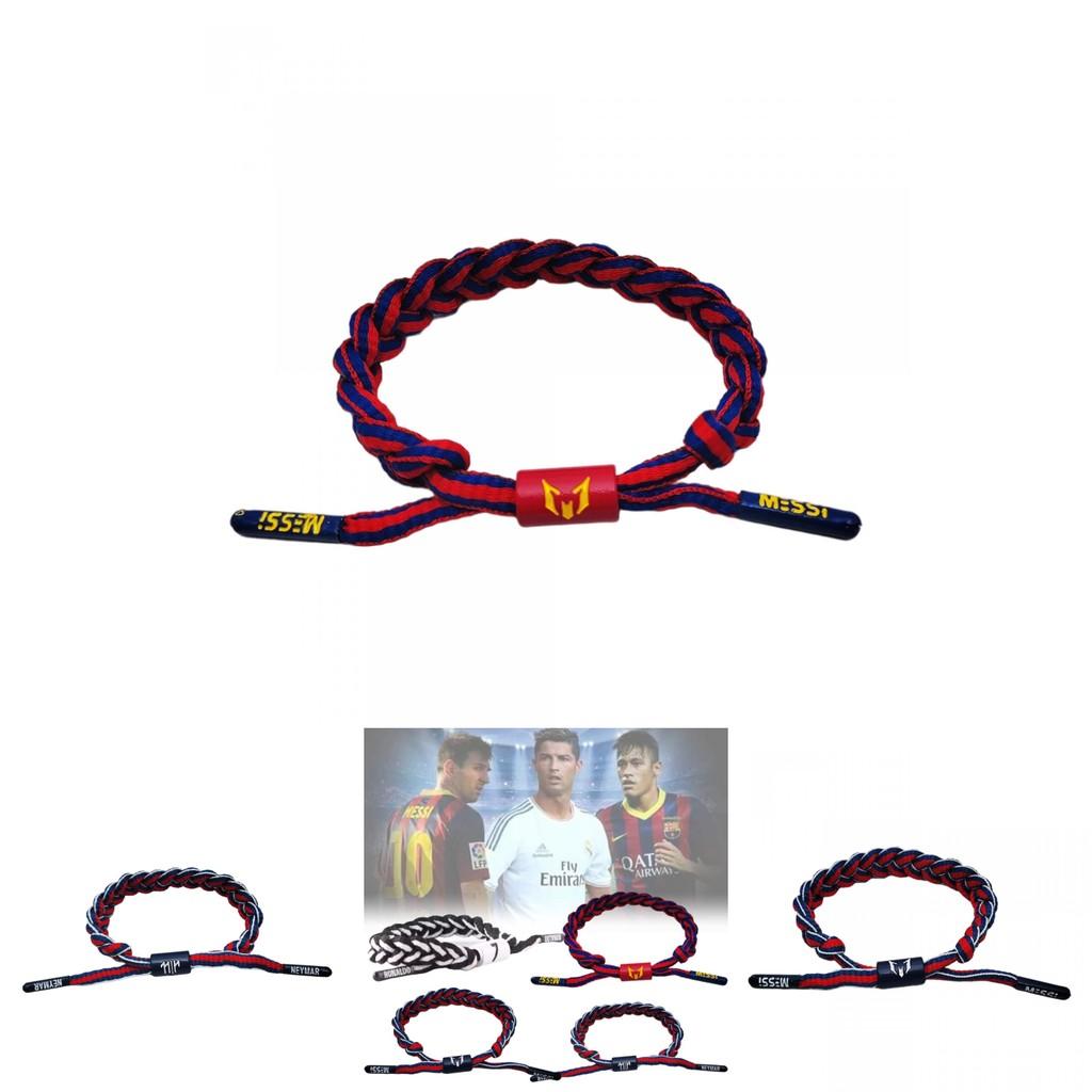 Adjustable Fabric Football Star Bracelet Messi Ronaldo Neymar Fashion Fan Gift