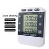 3 Channel Timer Practical for Time Arrangement Accessory Device for Kitchen Cooking Painting Dessert Baking Timing