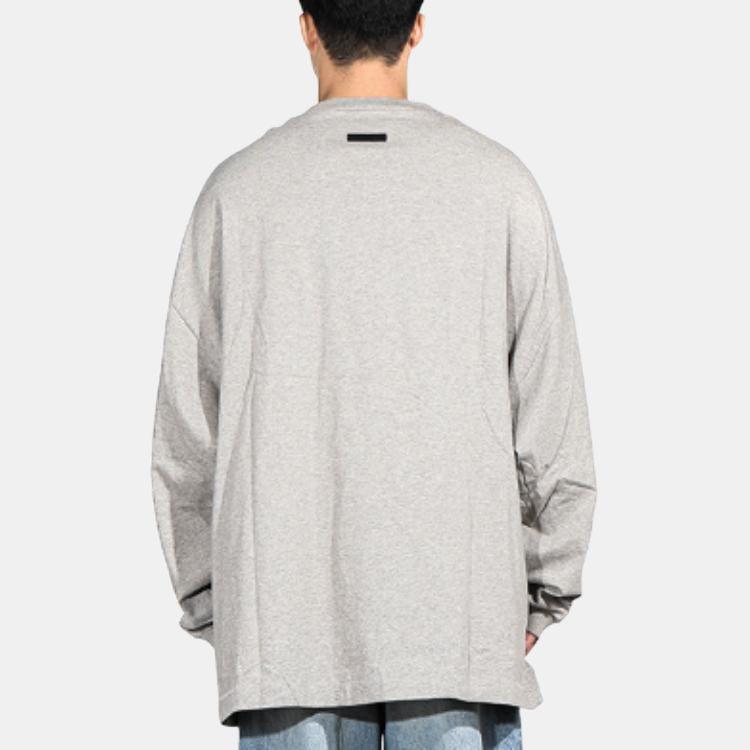 Fear of God Essentials Jersey Long-Sleeve Tee Dark Heather Men Tops Grey 125BT244201F