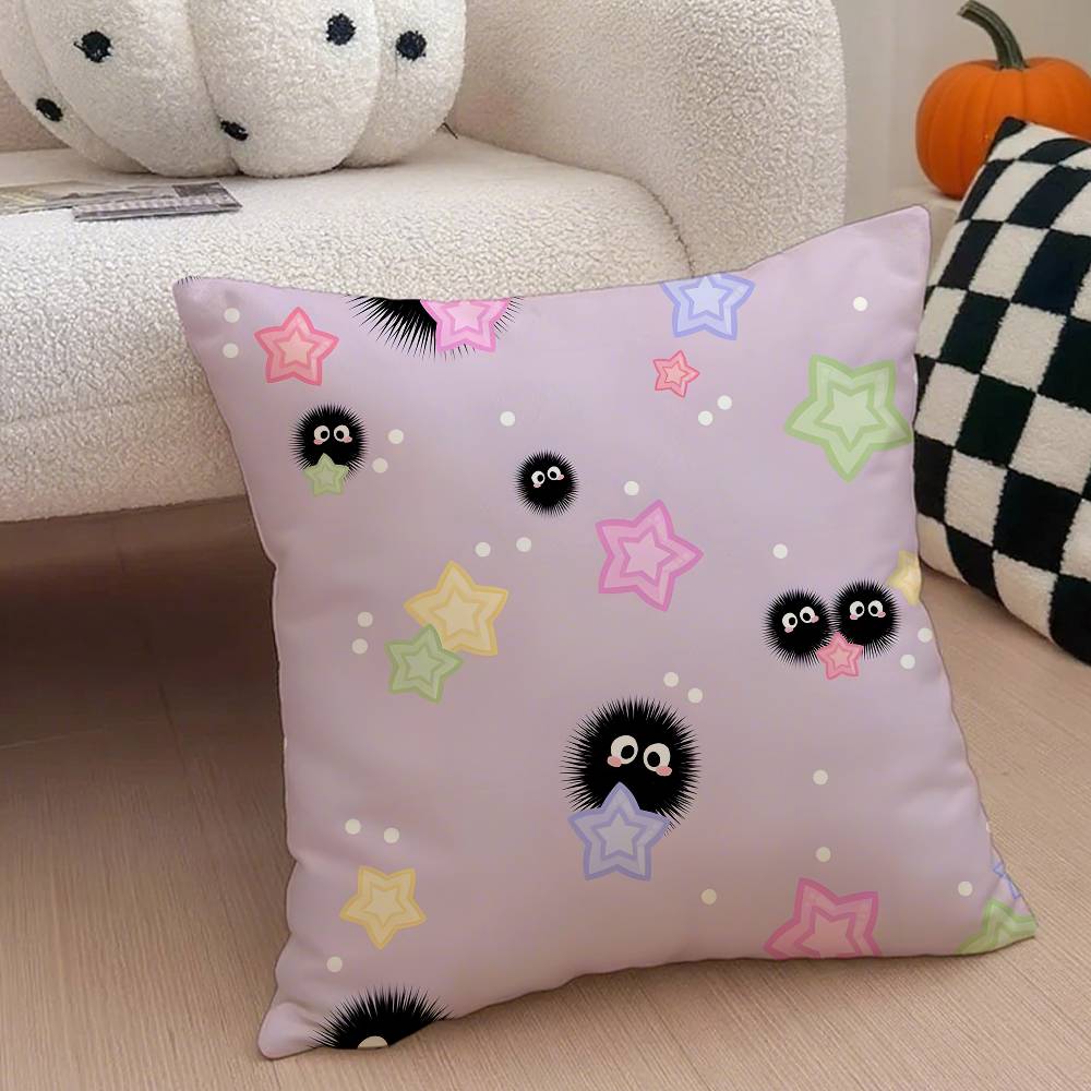 Fairydust Pillow Case Anti-dustmite Pillowcase Invisible Zipper Silky Short Plush Sofa Cushion Cover