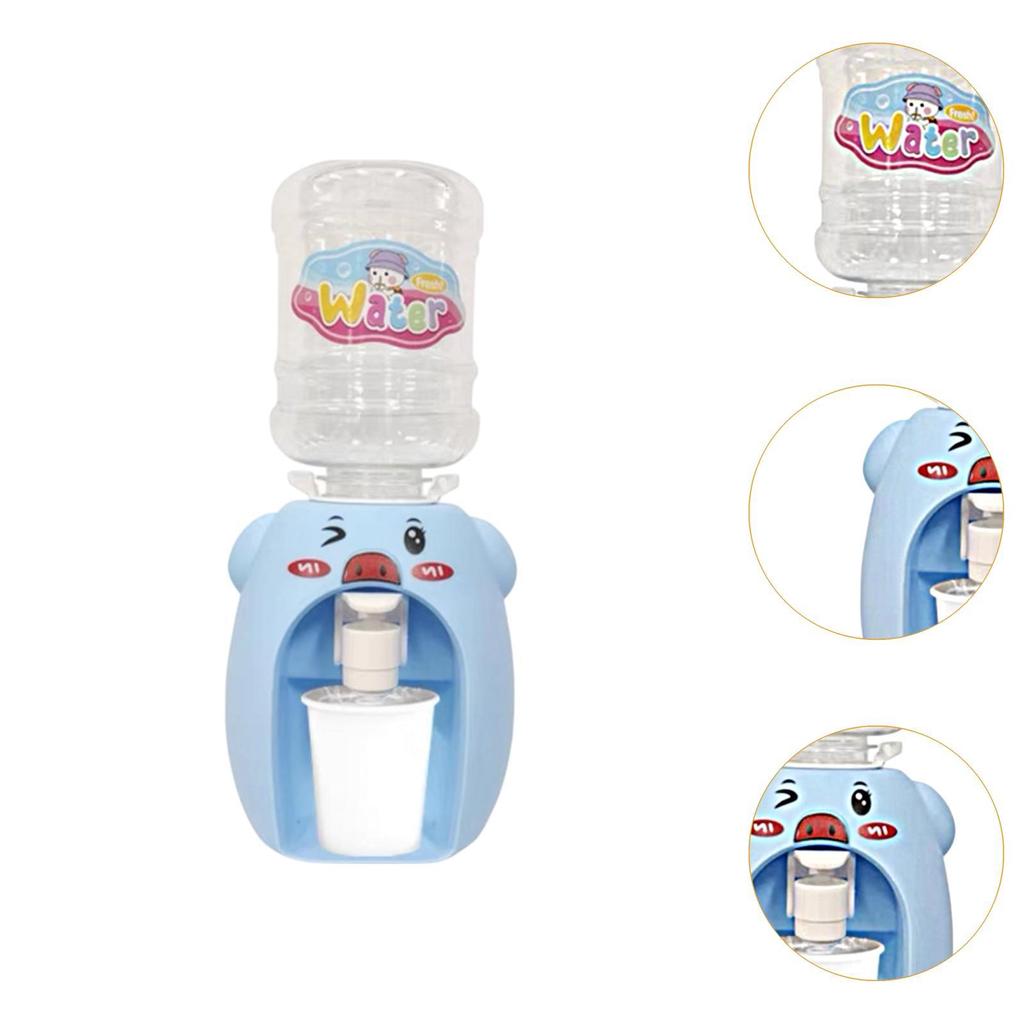 Mini Water Dispenser for Kids Miniature Role Play House Toy Dollhouse Toy Piggy Animal Water Machine Cute for Children Gift