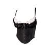 Ruffle Lace Flower Camisole Buckle Slim Crop Tops Fashion Lace Corset  Spring Summer