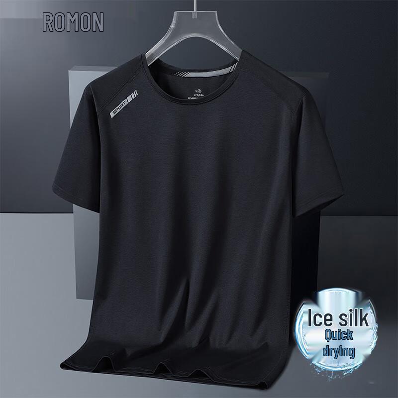 Romon Men s Summer Short Sleeve T-Shirt L