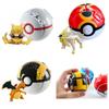 Pokemon Poke Ball Elf Figure Model Toy Pikachu Charmander Litten Rockruff Game Anime Figure