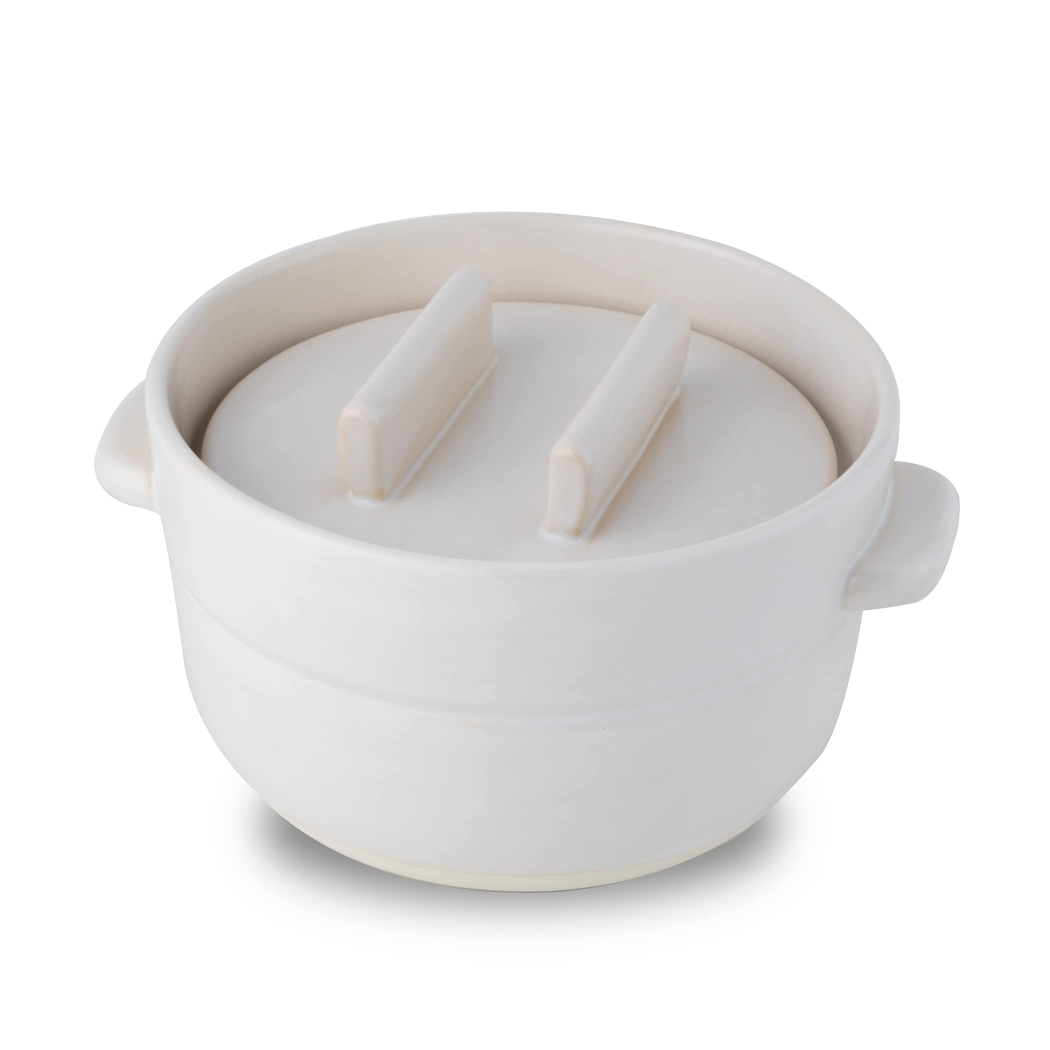 

Kamoshika Douguten Банко Керамика Глиняный Горшок для Риса Вместимость Сделано Прямое и Безопасное для Духовки Рис Рис Традиционный Охицу Идеально для Уважения к Пожилым белый