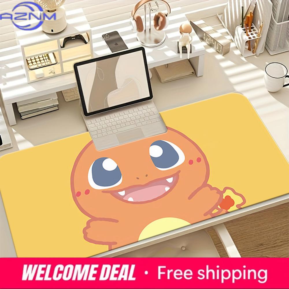 Cute Orange Charmander Pokmon Gaming Mouse Pad NonSlip Desk Mat 30x80x0.2cm