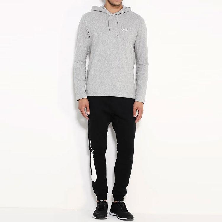 Nike Casual Sport Long Sleeve Hooded Sweatshirt Men Tops Grey 807249-063