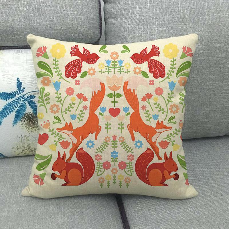 Autumn Animals: Dogs, Squirrels, Wolves, Raccoons Digital Printing Short Plush Pillow Covers For Car Sofa Office Cushion Cover