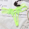 Solid Color Embroidered Women's Underwear Crotchless Erotic G-string Sexy Thong Intimates Accessories Porn Panties Couple Fun