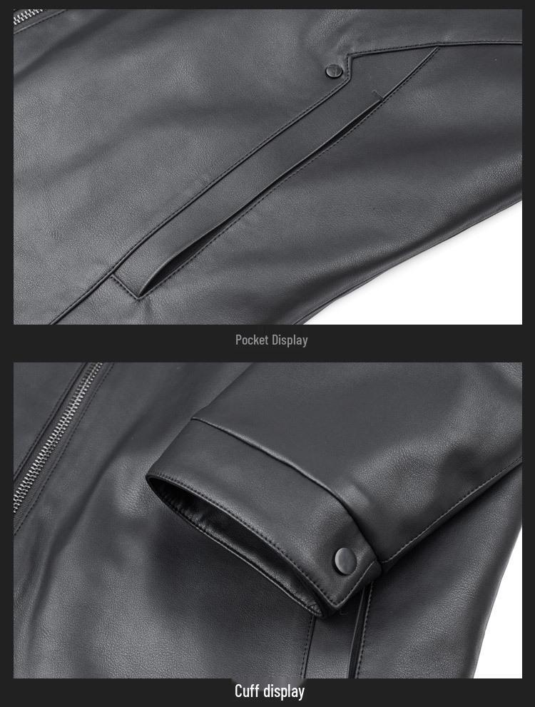 2025 Winter Men's PU Down Leather Jacket: Middle-Aged & Young Business Casual with Lapel