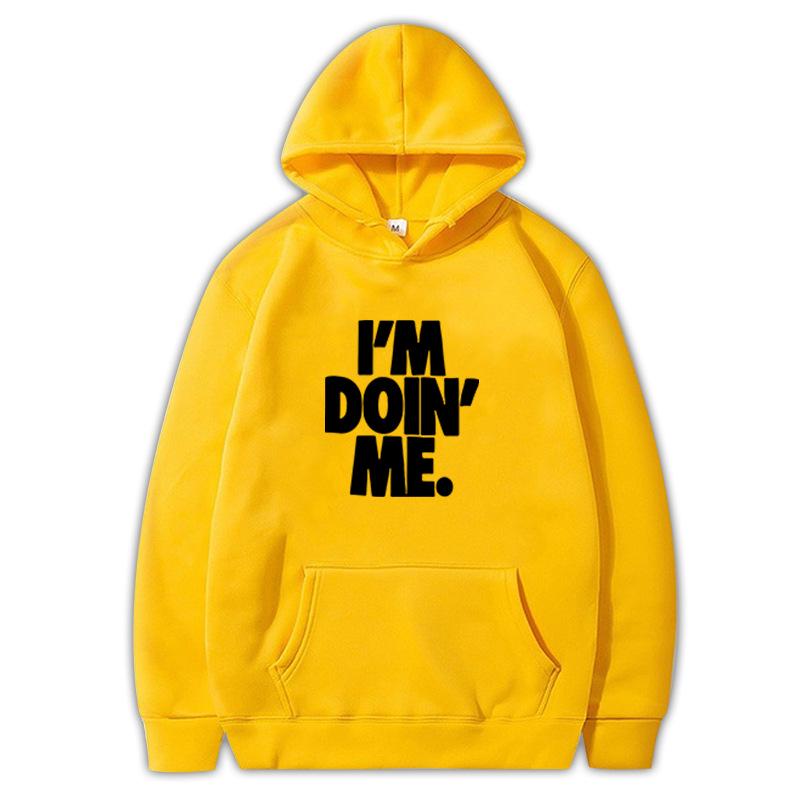 2023 Autumn/Winter I'M DOIN' ME Cartoon Hoodie: European/American Style, Cross-border, Plus Size Pullover