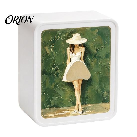 Ballerina Art Paper Dispenser Light-Up Rectangular Tissue Box, Cartoon Design LED Night Light, Decorative Desk Organizer Towel Holder for Bedroom And