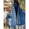 Used B38 Boro Stole Indigo Dye Patchwork Sewing Sashiko Old Fabric Remake