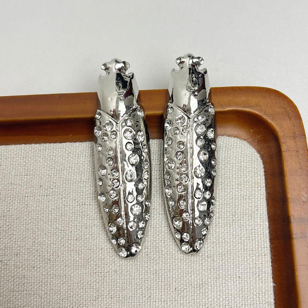 Punk Style Exaggerated Dangle Earrings Rhinestone Personality Earrings Insect Earrings Daily