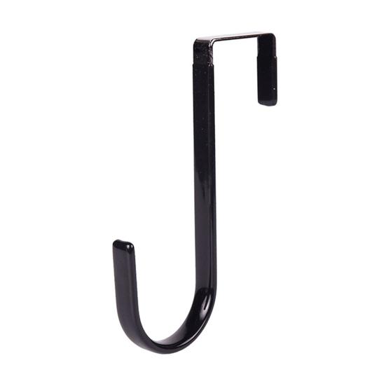 

Крючок для задней двери, не требующий пробивки, с высокой несущей способностью, мини-S-образный крючок из ПВХ и углеродистой стали для кухни чёрный