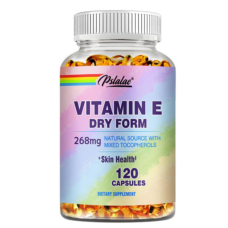 Pslalae Vitamin E 268mg Dry Form Capsules 120pcs — Antioxidant Support, Daily Wellness, Nutritional Support