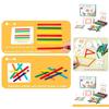 Rainbow Stick Math Toy For Kid With Wooden Counting Beads Educational Game For Early Learning