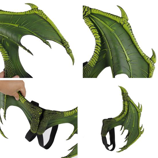 Cosplay Dragon Wings Halloween Decoration with Elastic Straps Easy-to-Wear Dragon Costume Wings Party Supplies