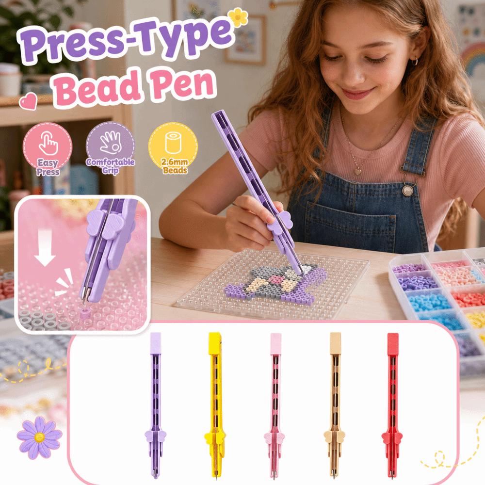 Effizienter Druck-Typ Perlenstift Handheld Automatischer Schmelzperlenstift Lagerbarer Perlenstift Pixel Puzzle