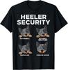 Heeler Security T-shirt Unisexe Cadeau Chien de Berger Australien Bleu Rouge Drôle