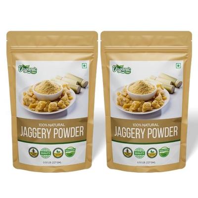Økologisk Zing Rørsukkerpulver | 100 % Rent Rørsukkerpulver | Rørsukkerpulver til Te | Produkt fra India - 227 g (Pakke med 2)