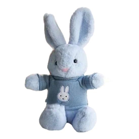 Rabbit Doll Plush Soft Stuffed Animal with Detachable Knitted Sweater Cute Lop-Ear Healing Toy for Kids Adults Bedroom Decor Gifts