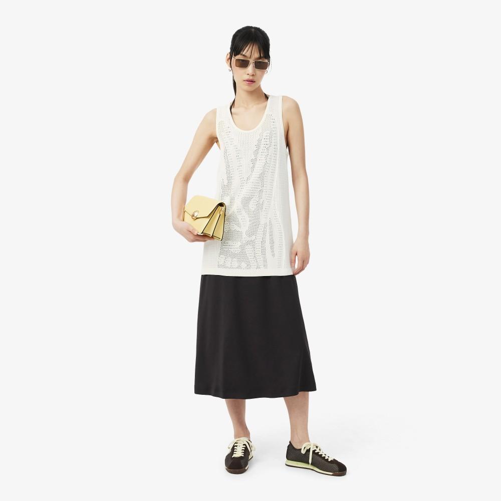 [Lacoste] Women's Mesh Sleeveless Sweater AF9854-56G70V