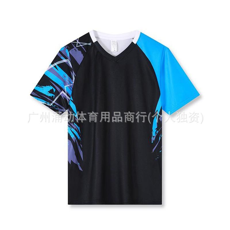 Quick-Dry Sports T-Shirt Badminton Running Gym Fitness Unisex Breathable Athletic Shirt