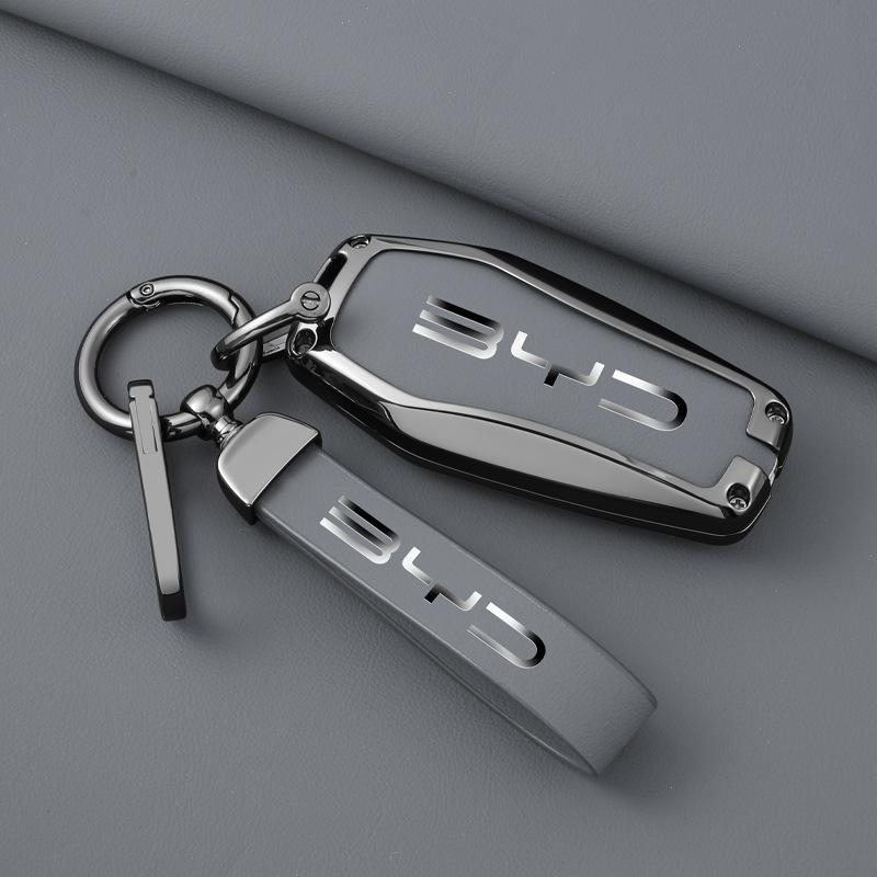 Zinc Alloy Car Key Case Cover For BYD Song Pro Plus Max Dmi EV Seal Dolphin 2022 2023 2024 Remote Control Key Bag Accessories