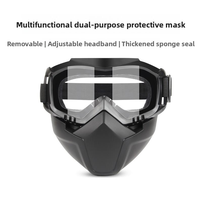 Harley Mask Integrated Goggles Mask Dustproof Windproof Sand Tactical Glasses Electric Welding Anti-glare Anti-splash Mask