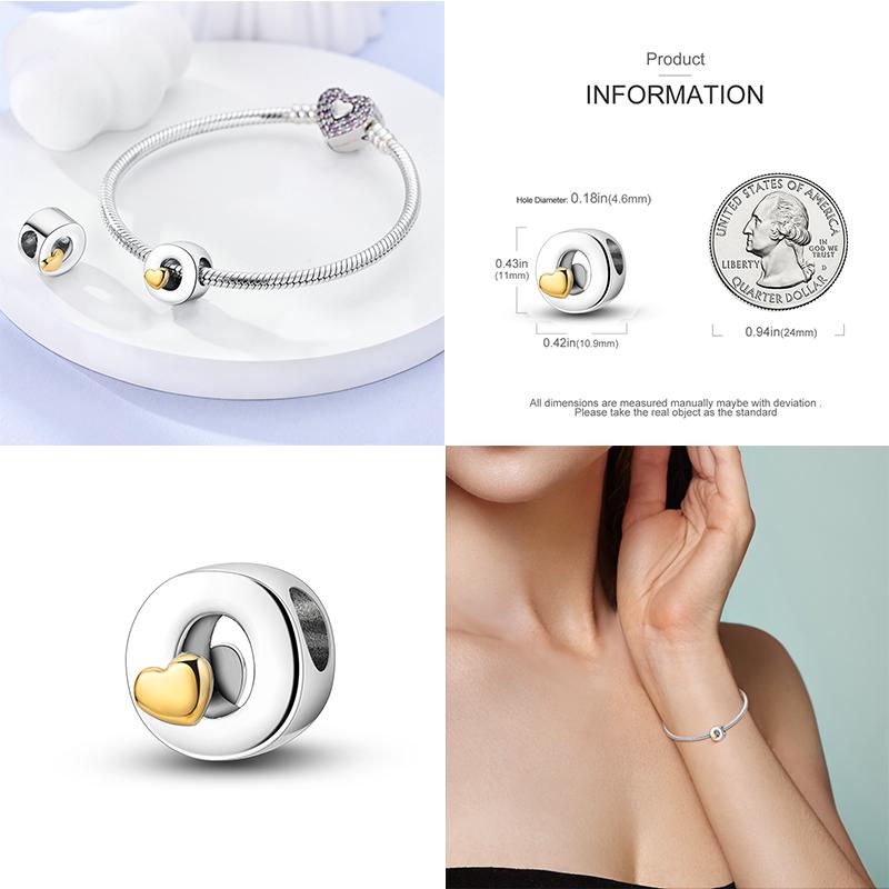 Neuer 26 A-Z Alphabet-Bead S925 Sterlingsilber Herz LOVE Buchstaben-Charm Passend für Original Armband Armreif CZ Zirkonia Bead Schmuck