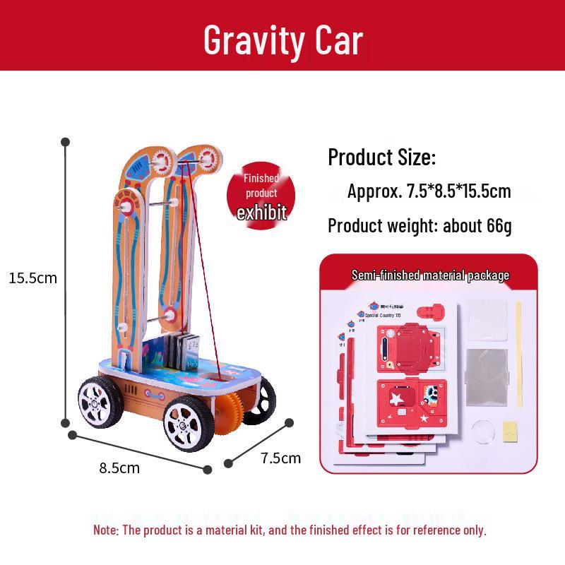 DIY Handmade Gravity Car Science Experiment Kit for Kids - Creative STEM Toy