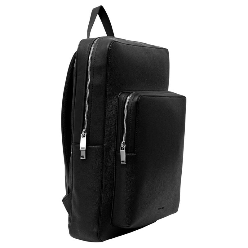 Calvin Klein Zipper closure polyurethane backpack men's black