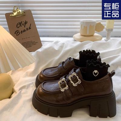 British Style Loafers Women's Platform Retro Fashion 2025 Spring and Autumn New Thick Heel Small Mary Jane Small Single Shoes