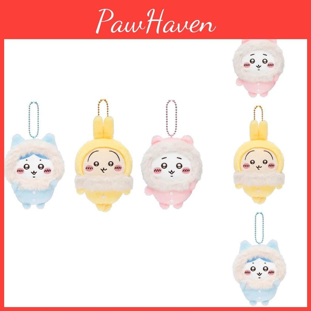 Chiikawa Hachiwarecute Usagi Bear Fluffy Pajamas Plush Keychain Doll Pendant