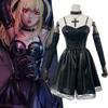 Death Note Cosplay Kostým Misa Amane Imitace kůže Sexy šaty + Šperky na krk+punčochy+náhrdelník Uniformní outfit Halloween paruka