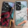 Geometric Pattern For Oppo A79 5G 58 78 74 60 4G Reno 11F Realme GT 6 11 Note 50 10 C55 X2 Tempered Glass Black Phone Case