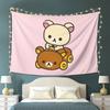 Korilakkuma Driving A Rilakkuma Car Tapestry Wall Hanging Aesthetic Home Decoration Tapestries for Living Room Bedroom