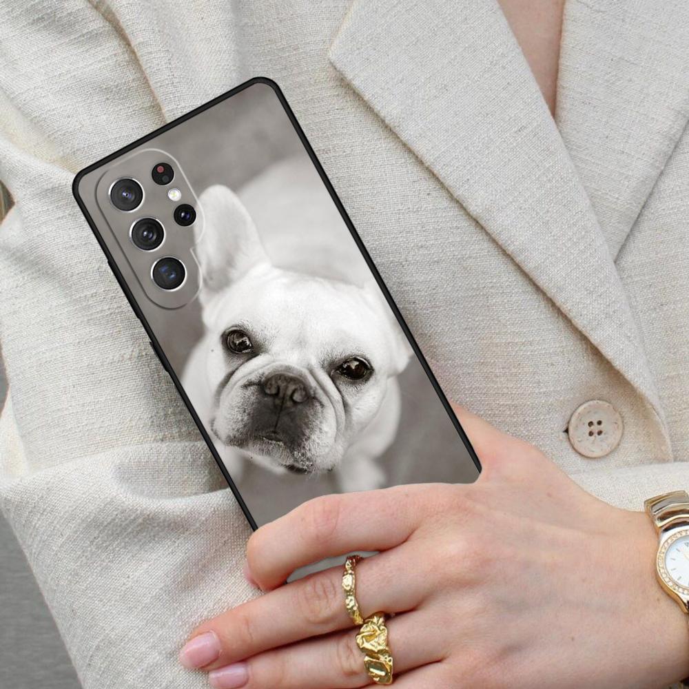 Cartoon French Bulldog Cell Phone Case for Samsung Galaxy S26 Ultra S25 S24 S23 S22 S21 S20 Note10 Cover Galaxy S20+ 5G