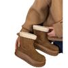 Small Thickened Cotton Shoes Platform Snow Boots Women's New Winter Velvet Warm Zipper Short Boots