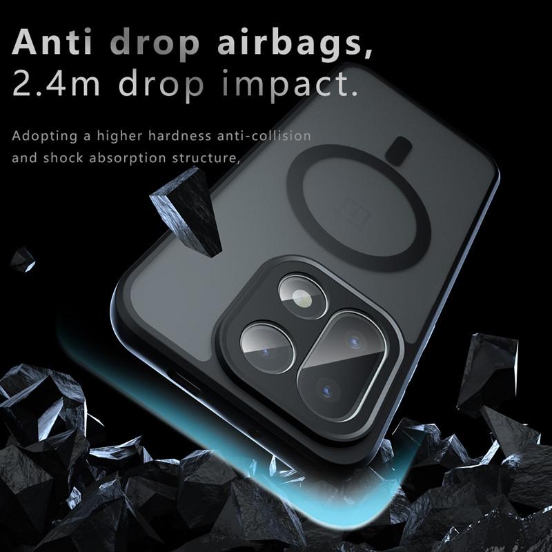 Shockproof Magnetic Case for Oneplus 15 Magsafe Wireless Charging Matte Hard Back Cover for Oneplus 15 Funda