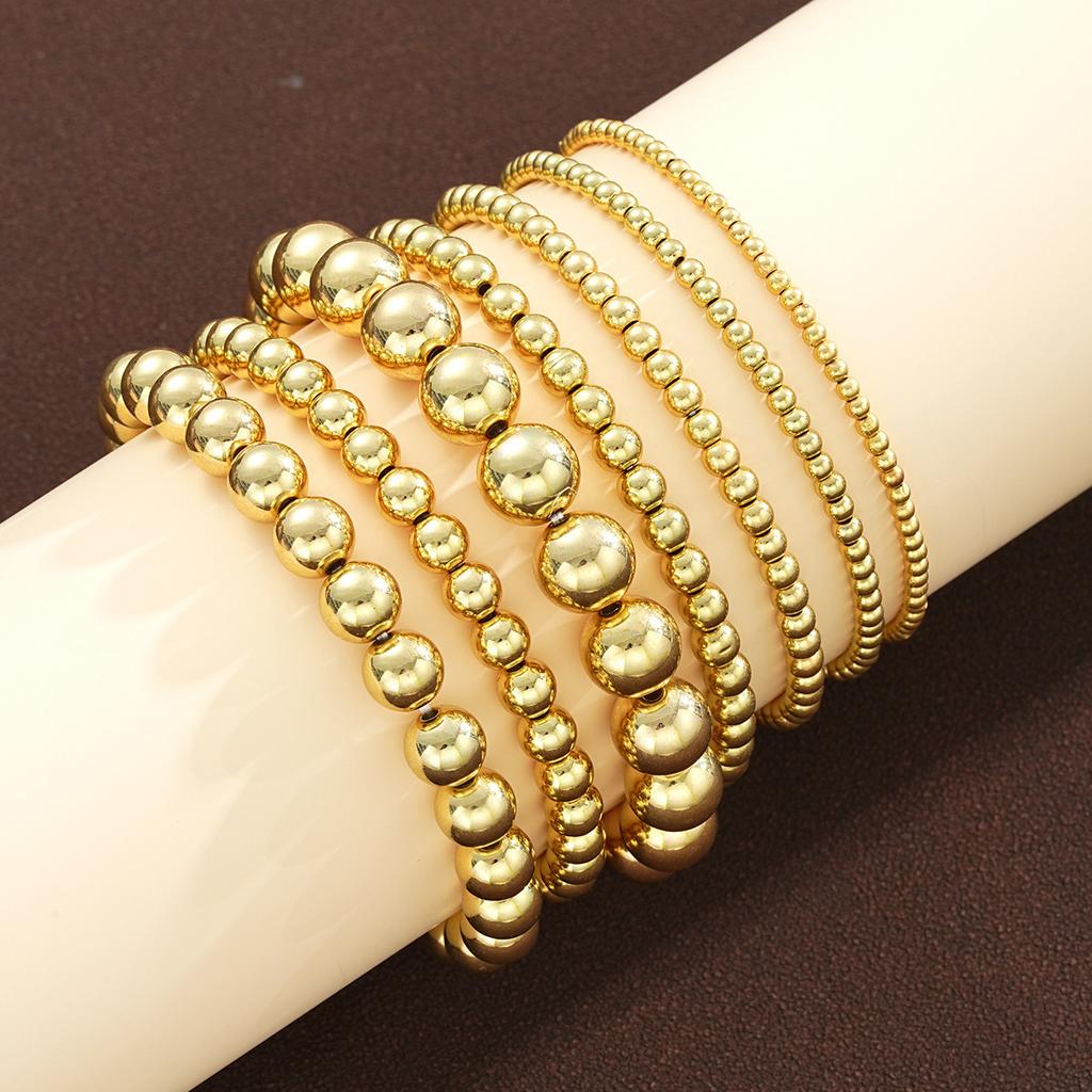Stacked wind gold CCB size round bead beaded bracelet set for Europe and the United States