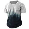 Vintage Compass Pattern T-Shirt For Men Navigation Map 3D Printed Tees Summer Fashion Casual Loose Street Tops O-Neck T Shirts