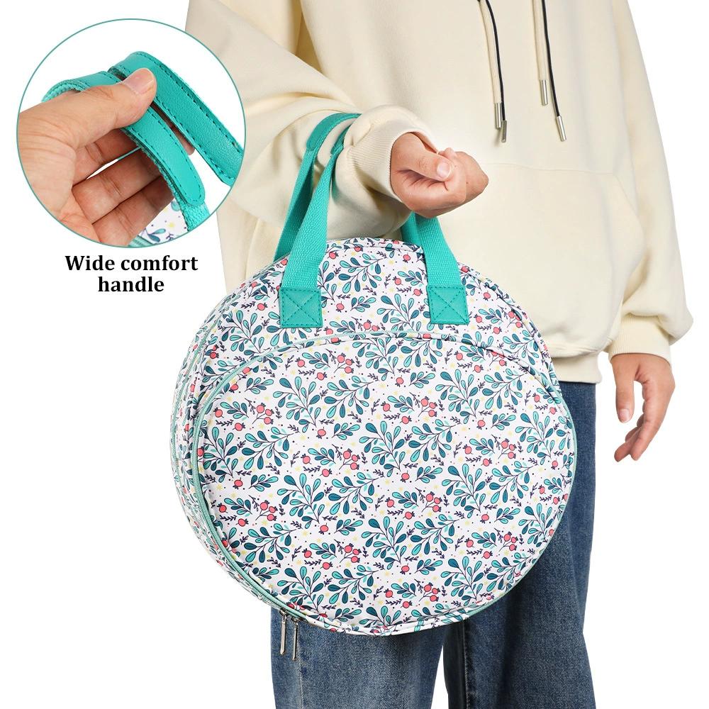 Embroidery Kit Organizer Bag – Multi-Layer Oxford Storage Bag for Cross Stitch Threads & Craft Supplies