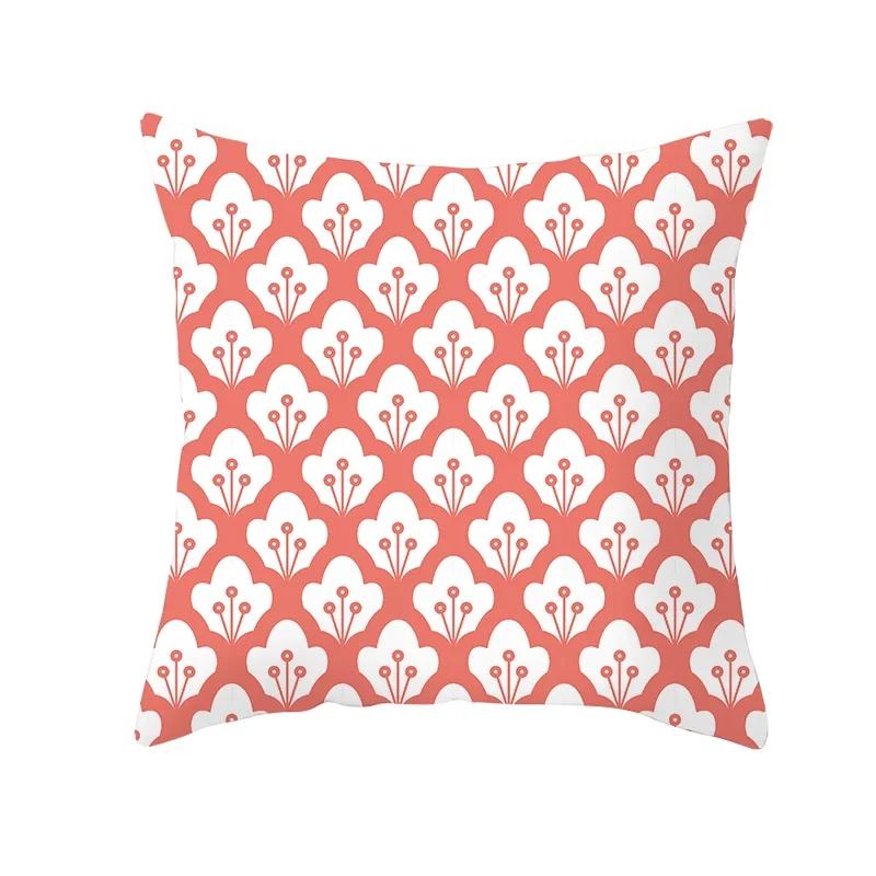 Coral Pillow Case Spring Home Decor Decorative Live Coral Tropical Style Pillow Cushion Cover for Sofa ize Funda Cojin
