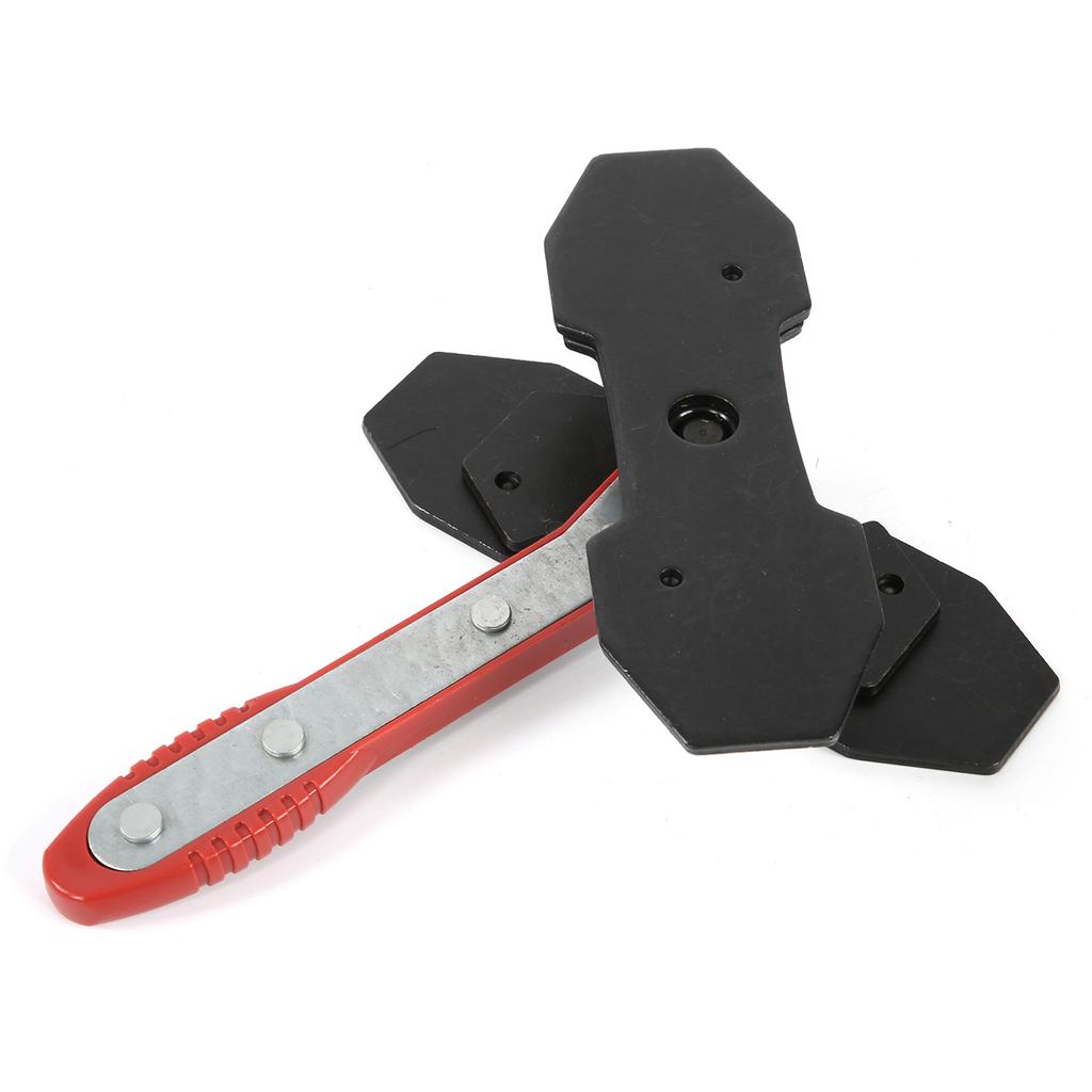 Car Ratchet Brake Piston Spreader Rustproof Steel Red Black Thicker Braking Device with 2 Clamp Pieces