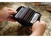 Genuine Leather RFID-Blocking Accordion Card Holder with Multi-Card Slots & Retro Coin Purse