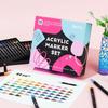 Arrtx Acrylic Paint 64 Acrylic Paint Pens for Rock Card DIY and Calligraphy Markers, Colors, Dual-Tip Painting, Wood, Ceramic, Fabric, Glass, Canvas,